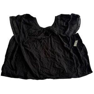 Old Navy Womens Black Lace Flutter Sleeve Top Size 4X